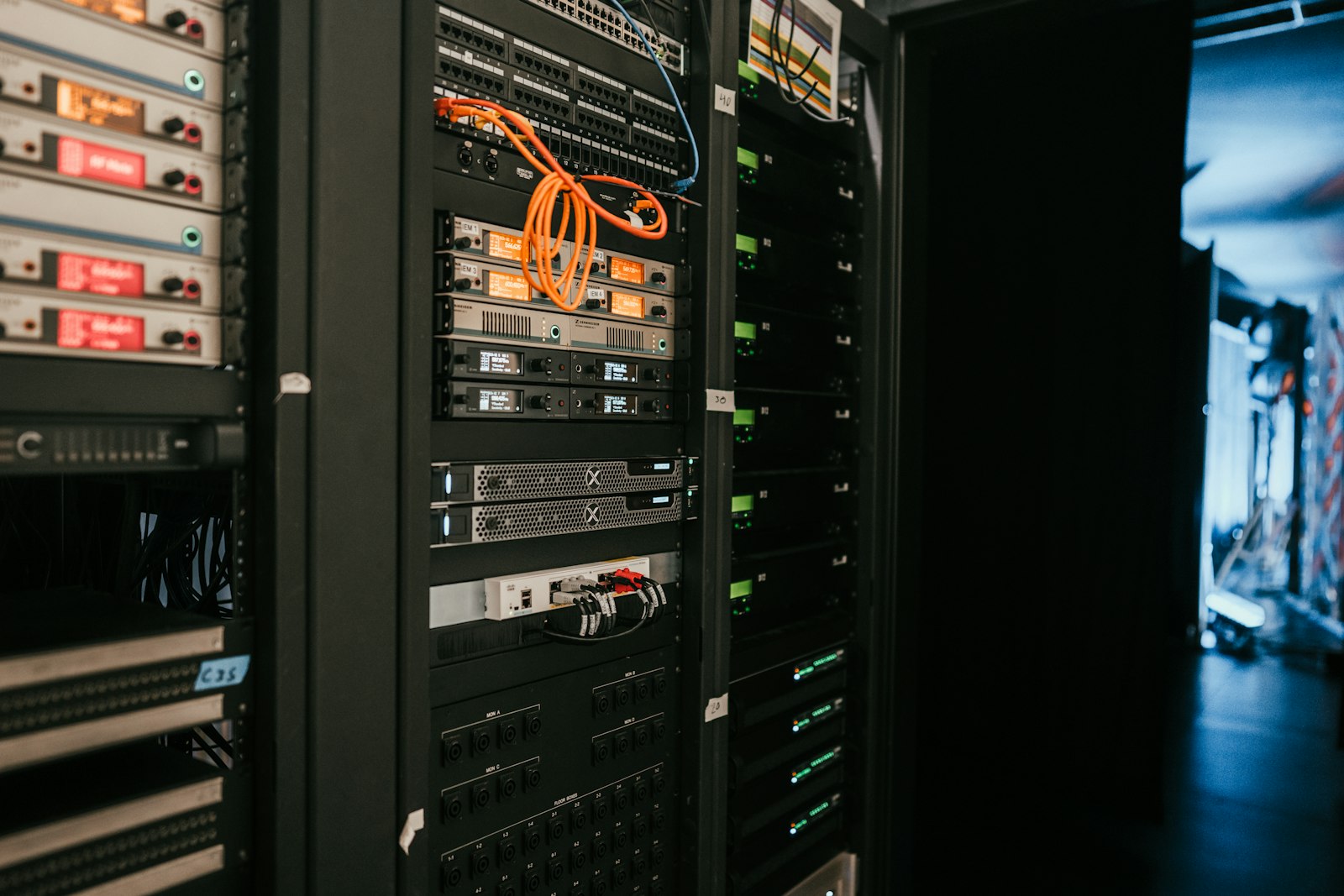 Server racks in a modern data center